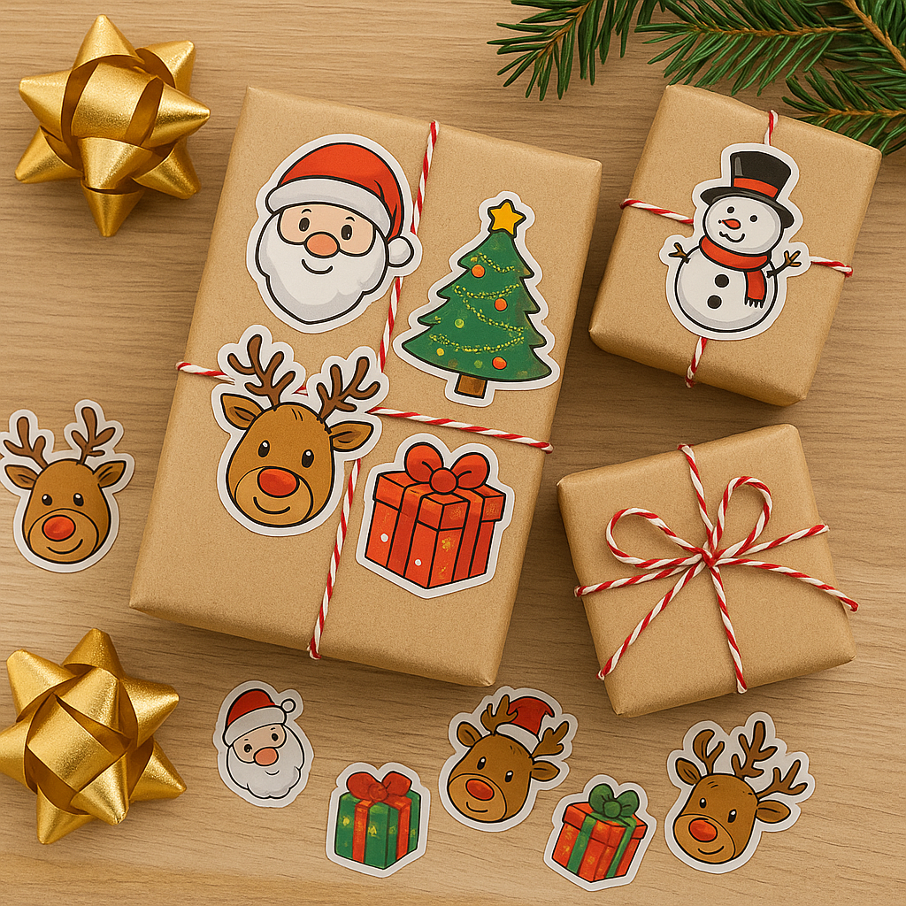 Kerstmis stickers (50 stuks) - Versier, lach en plak de feestdagen vol!