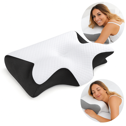 Lumora™ - Ergonomisch kussen ontworpen om nekpijn te verlichten.