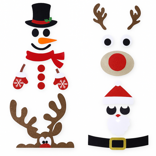 XmasDeco™ - Kerstmis raam en deur stickers - laat je huis stralen