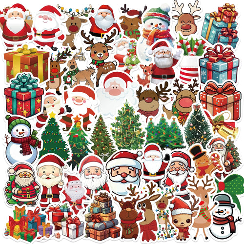 Kerstmis stickers (50 stuks) - Versier, lach en plak de feestdagen vol!