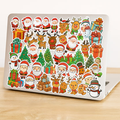 Kerstmis stickers (50 stuks) - Versier, lach en plak de feestdagen vol!